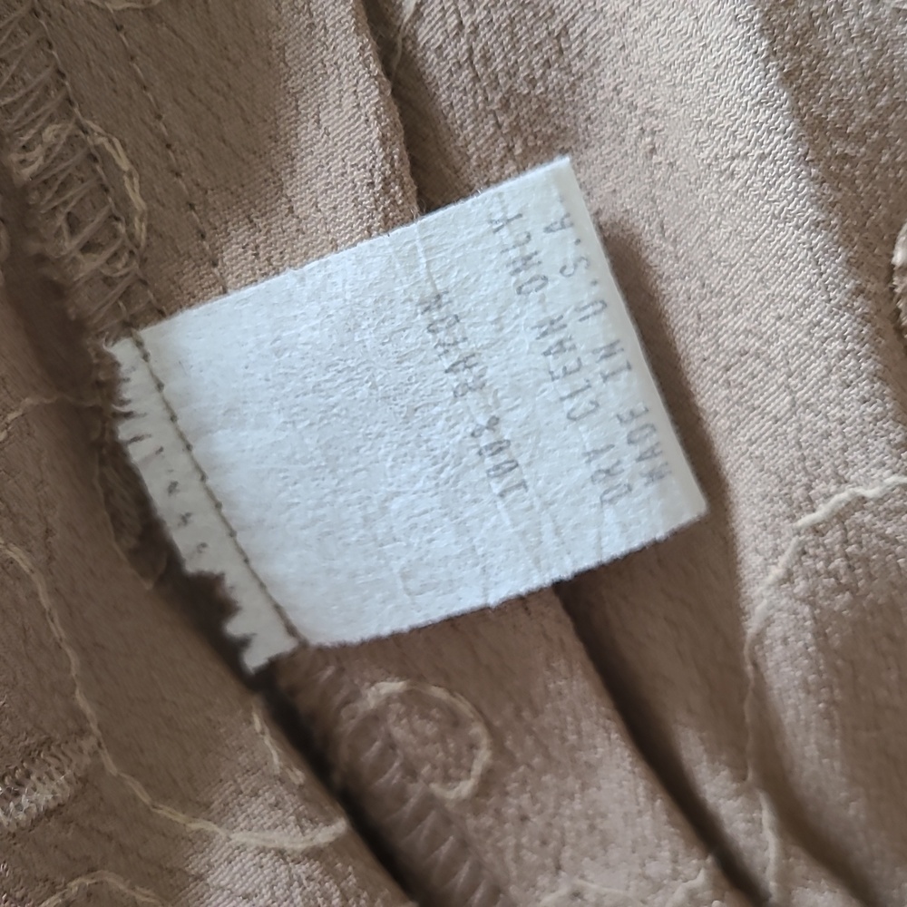 Lightweight Vintage Embroidered Nude Maxi Skirt L - Picture 6 of 6